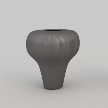 Tob Small vase in striped finish by Adriani & Rossi