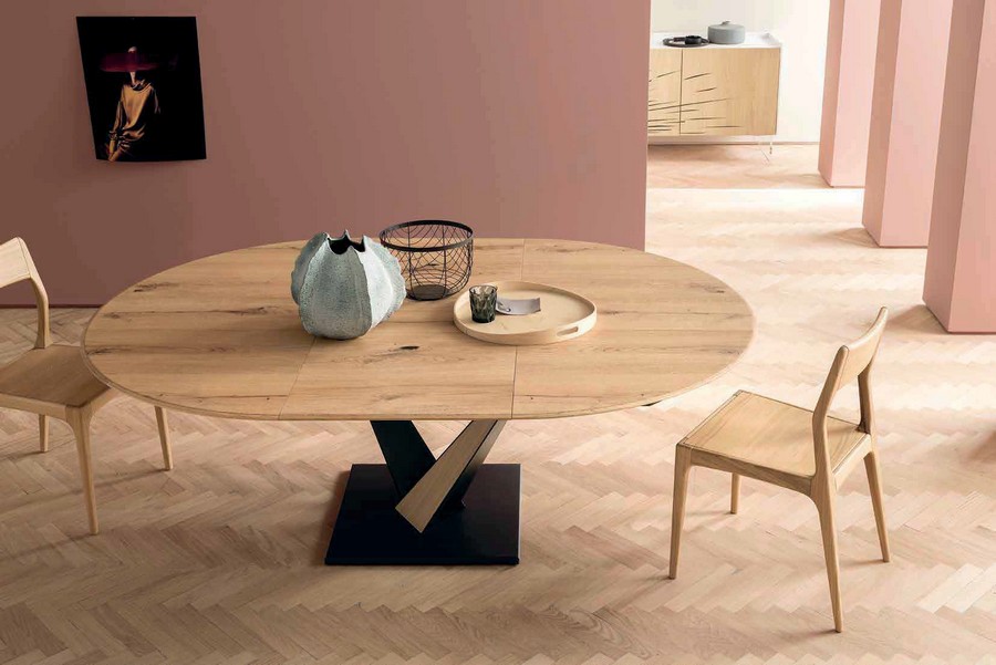 Table extensible ronde West par Altacorte - Tables extensibles
