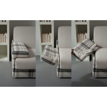 Canapé trois places Bob Felis amovible tapissé en tissu ou en cuir