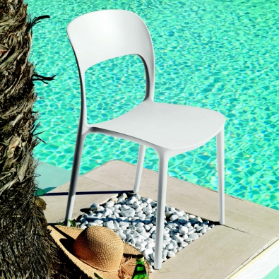 chaise Gipsy Bontempi poliprobilene blanc