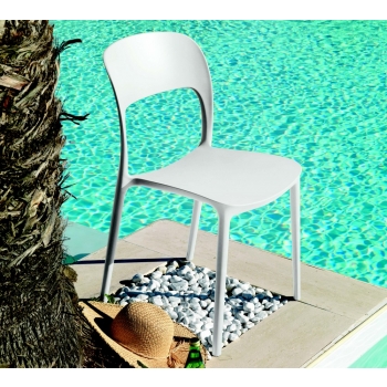 chaise Gipsy Bontempi poliprobilene blanc