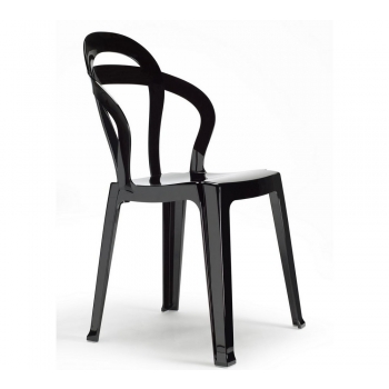 Chaise empilable Titi Scab Design noir complet