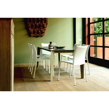 Chaise Simba de Bontempi en tissu éco-cuir et cuir