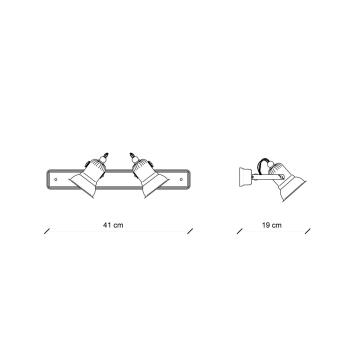 APPLIQUE MURALE LOFT RÉTRO 2 LUMIÈRES C1676