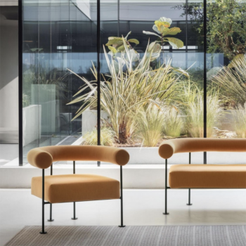 Espace d'attente QUA-NDO AP M TS en métal recouvert de tissu par Midj