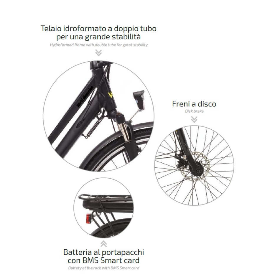 Vélo électrique World Dimension Perses Lady avec pédalage assisté