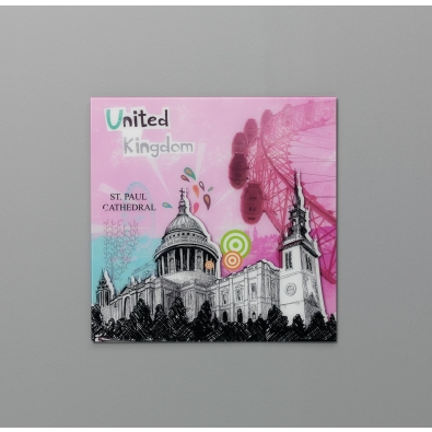 Cod 1047/a Impression sur verre de Stones