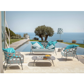 Chaise en métal S1 R_TS recouverte de tissu ou de cuir par Midj