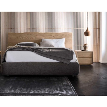 Nook table de chevet avec deux tiroirs en bois massif Altacorte