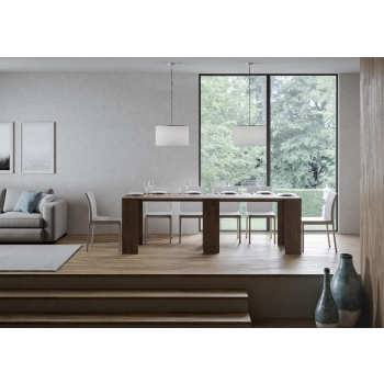 Console Allin - Console extensible 78x47/299 cm Allin blanc spatule extensions intérieures