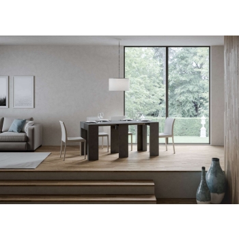 Console Allin - Console extensible 78x47/299 cm Allin blanc spatule extensions intérieures