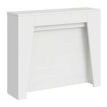 Console Anea - Console extensible 90x25/211 cm Anea frêne blanc extensions intérieures