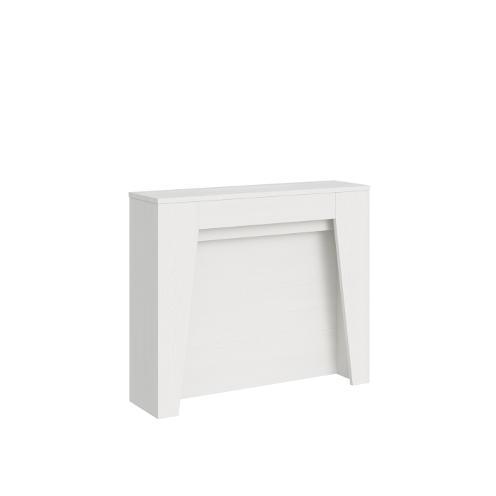 Console Anea - Console extensible 90x25/211 cm Anea frêne blanc extensions intérieures