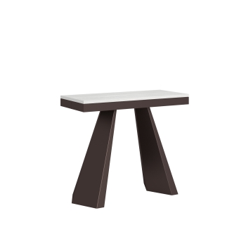 Console Diamante Evolution pieds et structure ours - Console extensible 90x40/300 cm Structure et pieds ours en chêne naturel Diamante Evolution