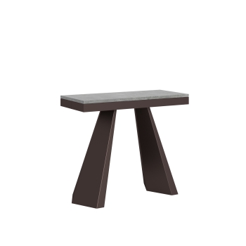 Console Diamante Evolution pieds et structure ours - Console extensible 90x40/300 cm Structure et pieds ours en chêne naturel Diamante Evolution