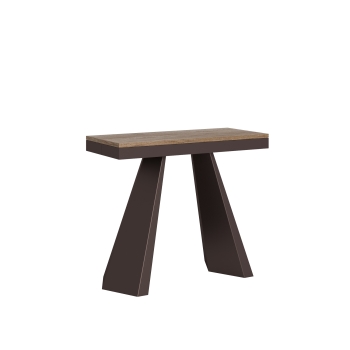 Console Diamante Evolution pieds et structure ours - Console extensible 90x40/300 cm Structure et pieds ours en chêne naturel Diamante Evolution