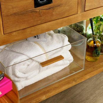 Console Essenza 20Years 150 CP880 en bois de teck 3 tiroirs par Cipì