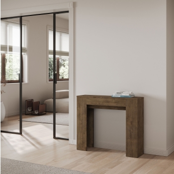 Console Slick - Console extensible 90x25/181 cm Frêne blanc lisse