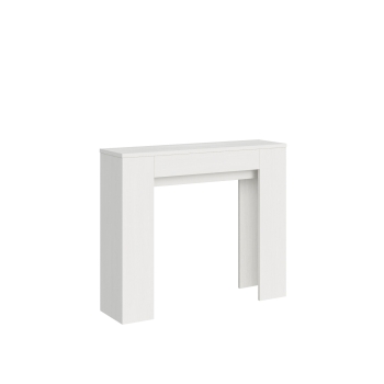 Console Slick - Console extensible 90x25/181 cm Frêne blanc lisse