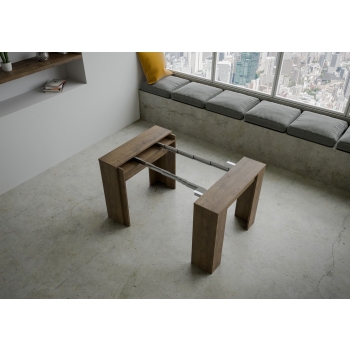 Console Venus - Console extensible 90x48/296 cm Venus frêne blanc extensions intérieures