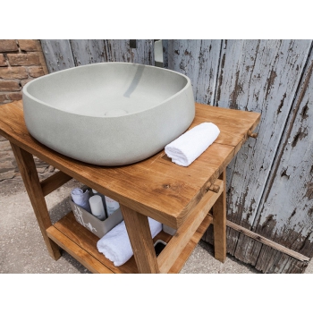 Console Zen XL de Cipì en bois de teck récupéré et ciré