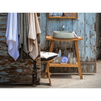 Console Zen XL de Cipì en bois de teck récupéré et ciré