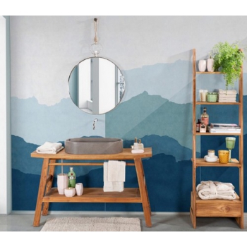 Console Cipì Zen XL en bois de teck récupéré et ciré