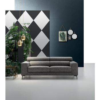 Canapé Atollo avec appui-tête en tissu ou simili cuir