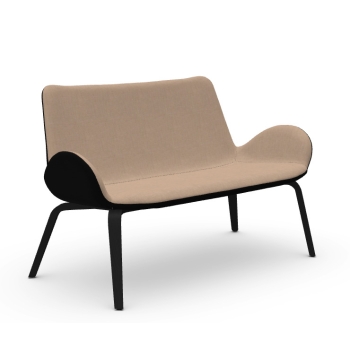 Canapé Dalia DV/DVE LN TS avec structure en bois et assise rembourrée par Midj