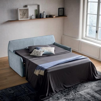 Canapé-lit Teseo en simili cuir ou tissu