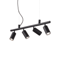 Lustre suspension DYNAMITE SP4 noir par Ideal Lux