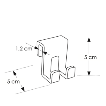 Crochet Ghost CP900 / GH à épaisseur réglable pour douche en plexiglas