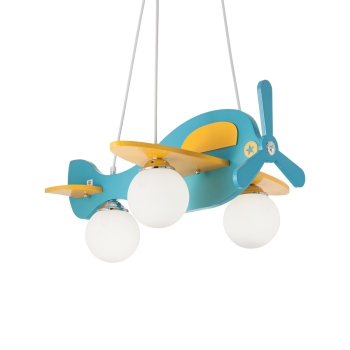 Suspension AVION SP3 bleu clair par Ideal Lux