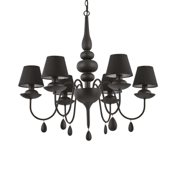 Suspension BLANCHE SP6 noire par Ideal Lux