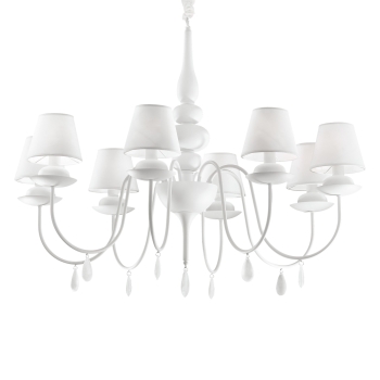 Suspension BLANCHE SP8 blanche par Ideal Lux