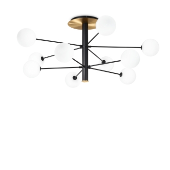 Plafonnier Cosmopolitan pl10 en laiton noir par Ideal Lux