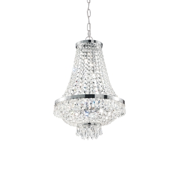 Lustre suspension chromé CAESAR SP9 par Ideal Lux