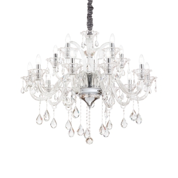 Lustre suspension transparent Colossal sp15 par Ideal Lux