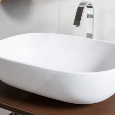Lavabo à poser Snob 2.0 de Cipì en résine à poser en forme de cuvette