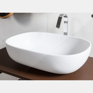 Lavabo à poser Snob 2.0 de Cipì en résine à poser en forme de cuvette