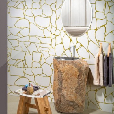 Évier Cipì Joyapedestal en pierre de rivière