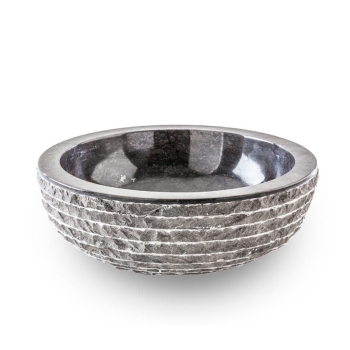 Évier Merapi Basin CP950 / MR de Cipì en marbre à comptoir rond blanc ou noir