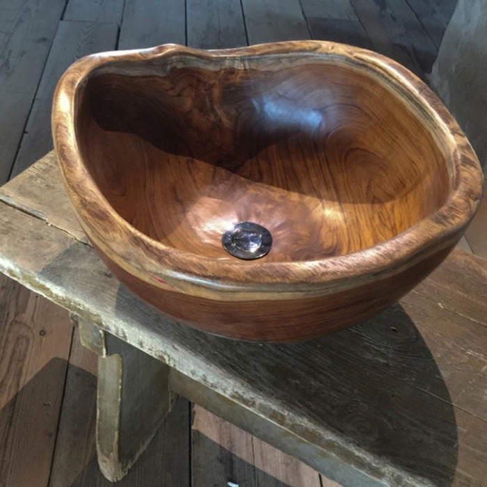 Lavabo Cipì Sarong CP950 / SA lavabo en bois de teck traité à la cire