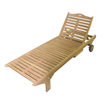 Chaise longue d'extérieur en bois Carloforte par Greenwood