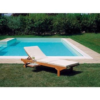 Chaise longue d'extérieur en bois Carloforte par Greenwood