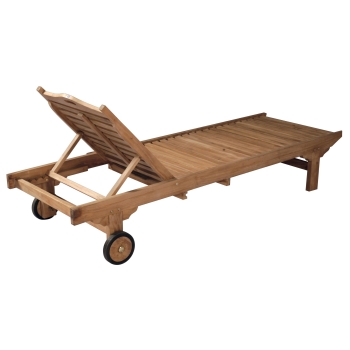 Chaise longue d'extérieur en bois Carloforte par Greenwood