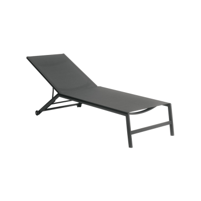 Chaise longue à roulettes Greenwood anthracite