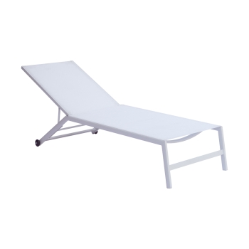 Chaise longue à roulettes Greenwood Ivory