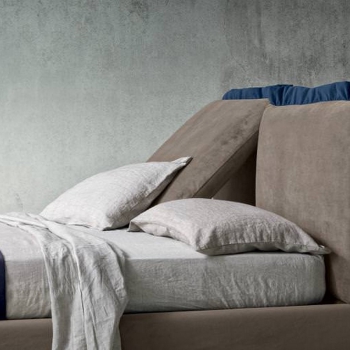 Carter bed un carré et demi en tissu ou éco-cuir, complètement amovible