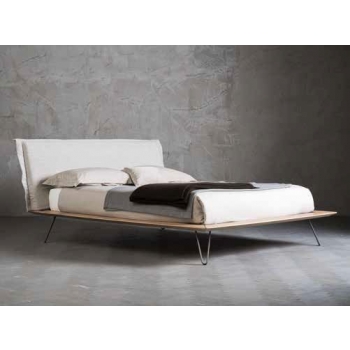 Diamant Altacorte Lit double avec tête de lit rembourrée couverte